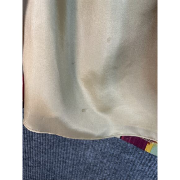 Ralph Lauren Womens Printed Silk Skirt Sz 8 Lined Multi Color Luxe Artsy Pockets - Picture 8 of 9